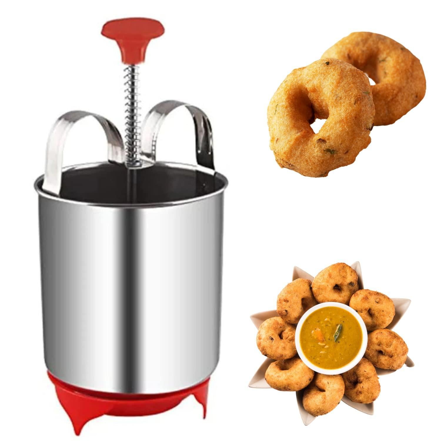 PrgCart Stainless Steel Medu Vada Maker – Effortless Batter Dispenser for Perfect Vadas