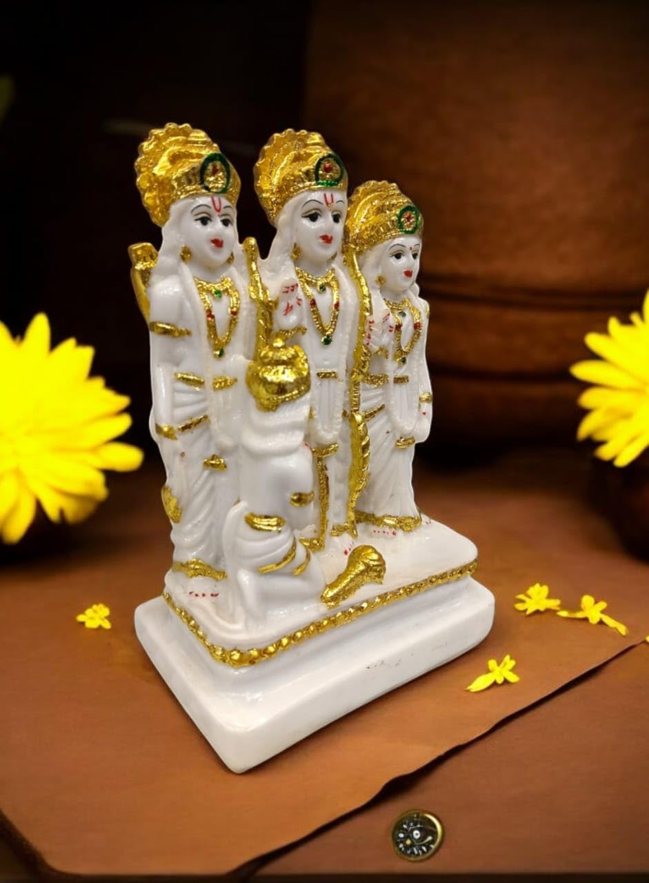 Ram Laxman Sita Hanuman idol with intricate gold detailing and elegant craftsmanship