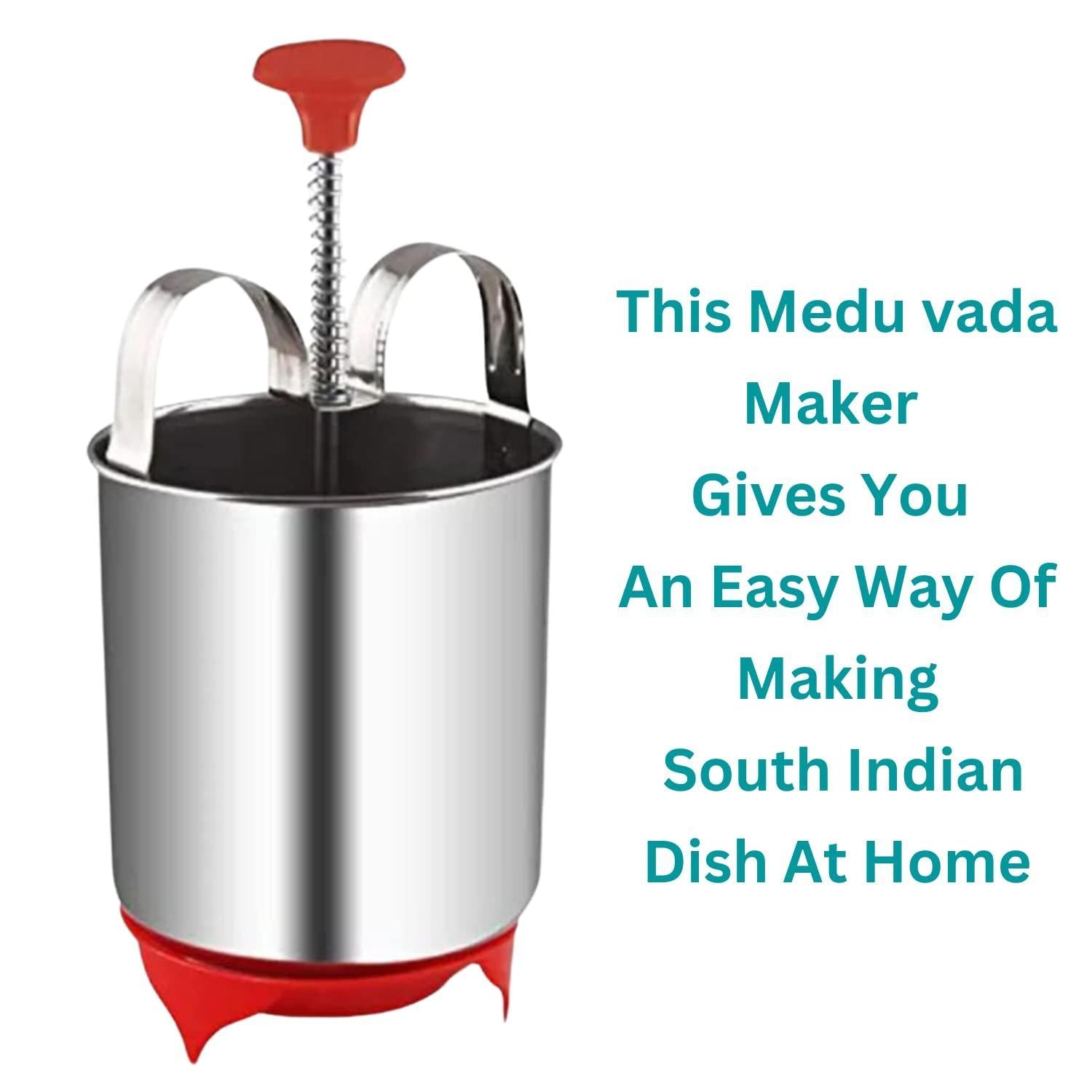 PrgCart Stainless Steel Medu Vada Maker – Effortless Batter Dispenser for Perfect Vadas