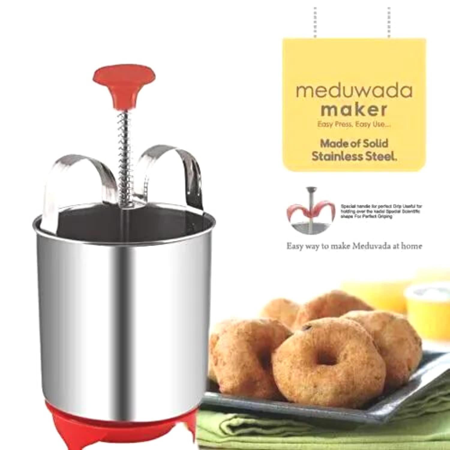 PrgCart Stainless Steel Medu Vada Maker – Effortless Batter Dispenser for Perfect Vadas
