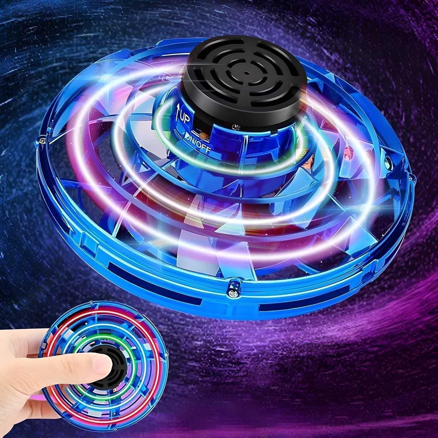 PrgCart Magic Flying Orb Spinner – Dynamic RGB Light-up Outdoor Toy
