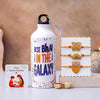 PrgCart Best Bhai in the Galaxy Bottle with 3 Rakhis – Raksha Bandhan Gift Set