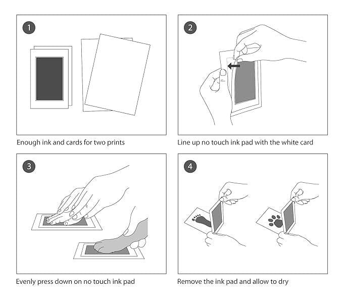 PrgCart Baby Handprint and Footprint Ink Pad Kit – Create Lasting Keepsake Memories