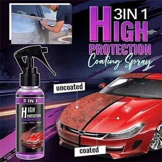 3 in 1 High Protection Quick Car Ceramic Coating Spray - Car Wax Polish Spray 200 ML (Pack of 3) - P&R Group