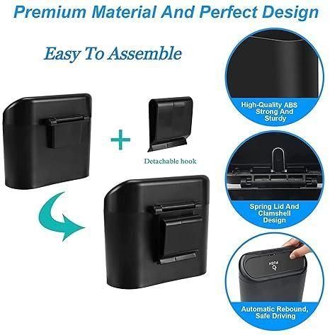 PrgCart Mini Car Trash Bin – Portable Waterproof Interior Garbage Dustbin for Vehicles