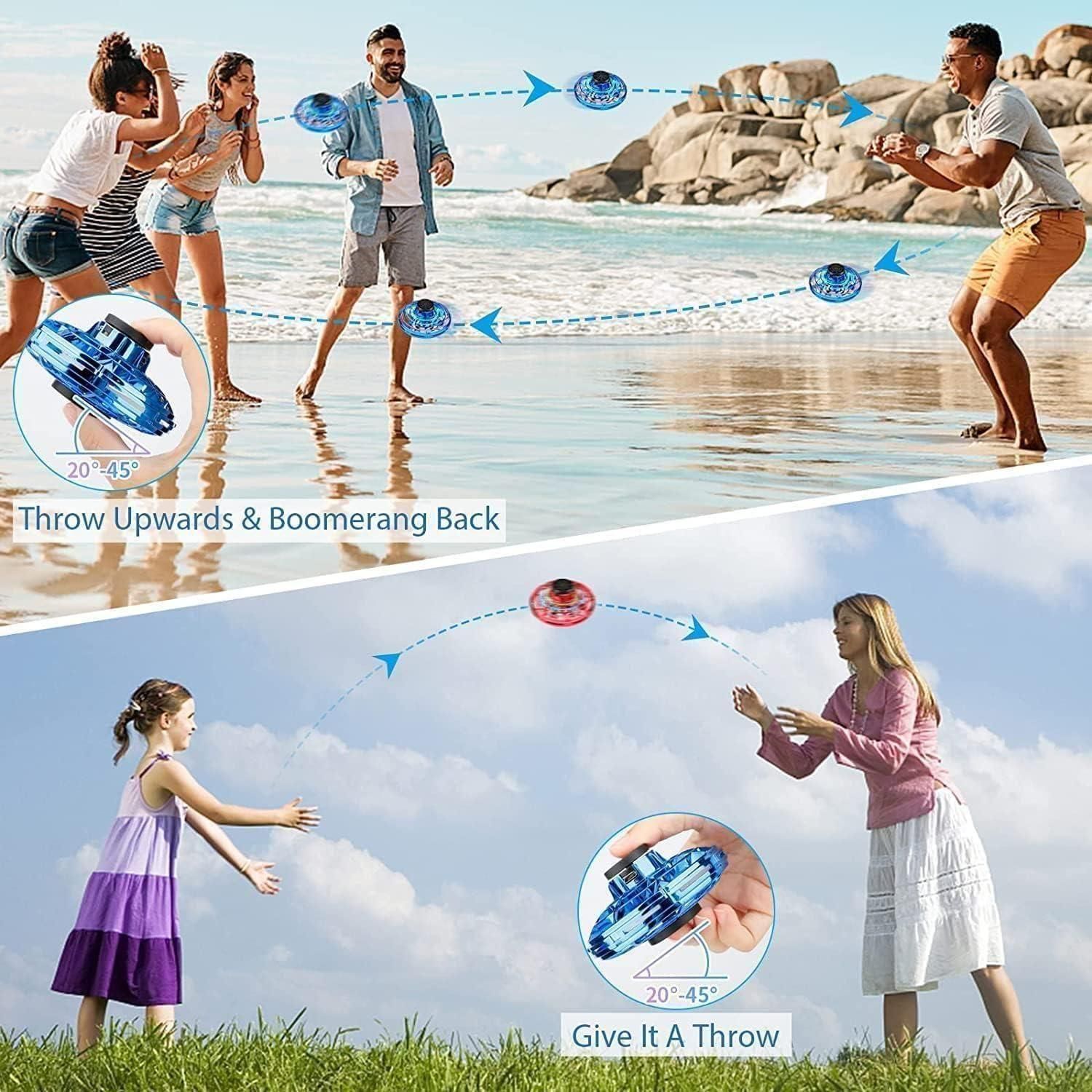 PrgCart Magic Flying Orb Spinner – Dynamic RGB Light-up Outdoor Toy