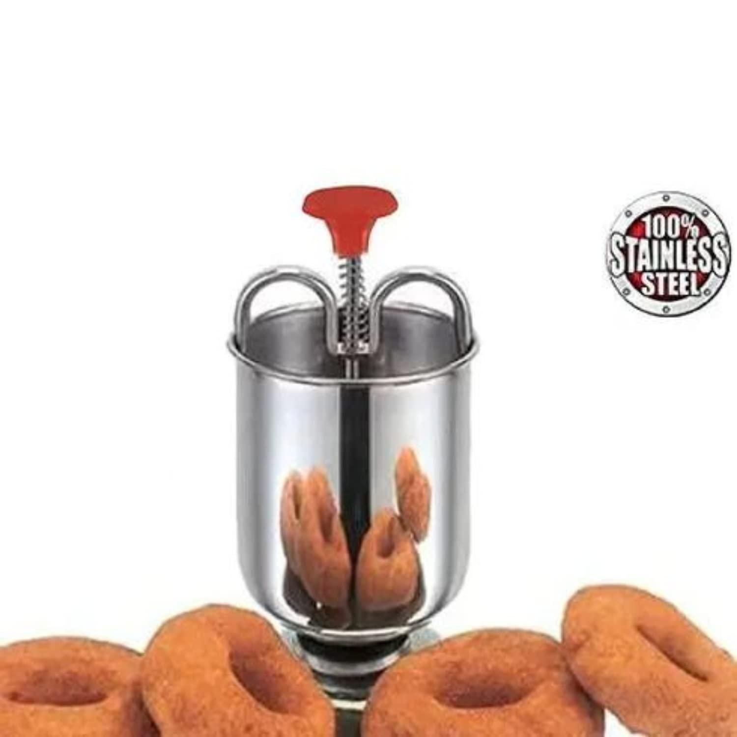 PrgCart Stainless Steel Medu Vada Maker – Effortless Batter Dispenser for Perfect Vadas