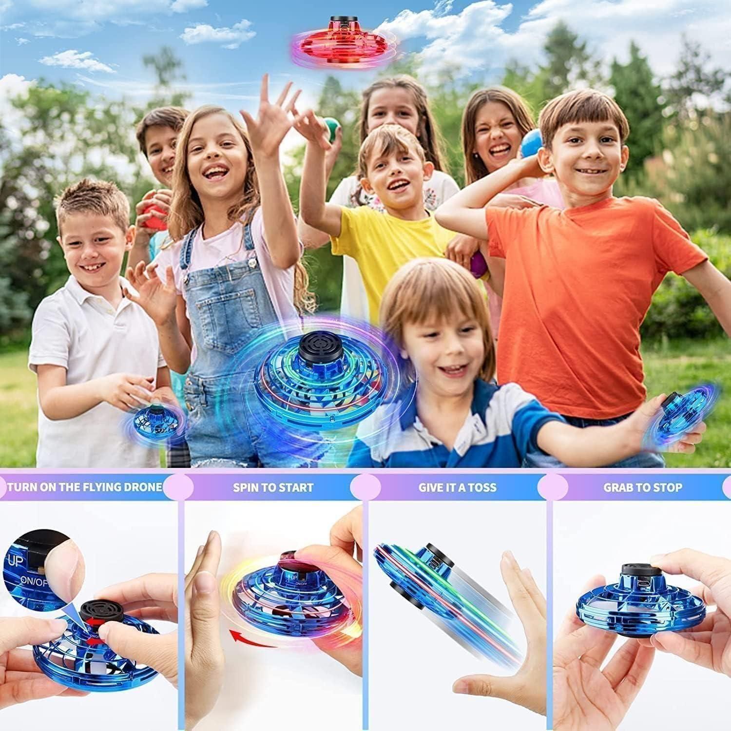 PrgCart Magic Flying Orb Spinner – Dynamic RGB Light-up Outdoor Toy