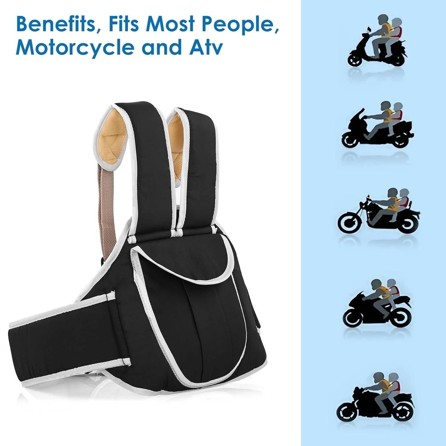 PrgCart Motorcycle Safety Harness – Secure Child Riding Belt for Bikes and ATVs