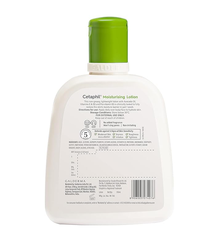 Cetaphil Moisturising Lotion with Hydrating Formula for Daily Skin Care. Buy Cetaphil products online India.