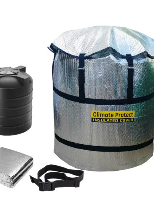 Dropdash heat proof water tank cover with insulated climate protect design and adjustable straps