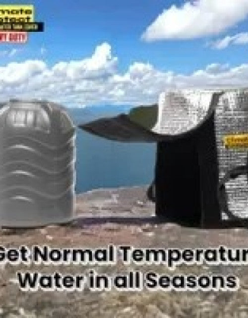 Dropdash heat proof water tank cover protecting outdoor water tank under sunny sky