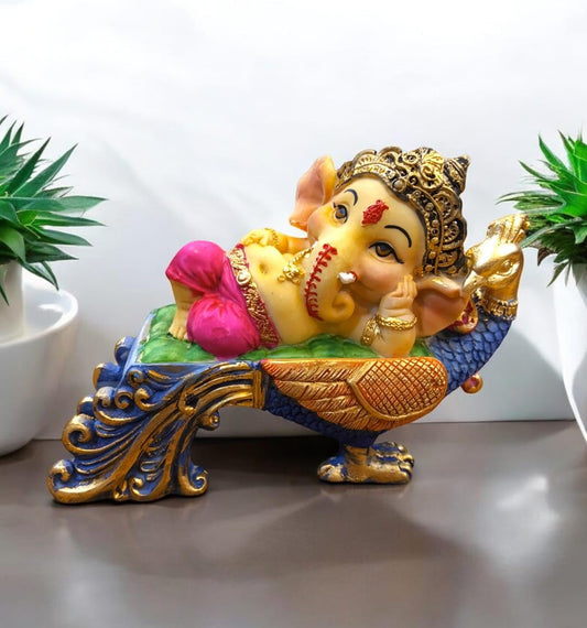Beautiful Ganpati idol for home decor, featuring vibrant colors and intricate details, perfect for festive celebrations