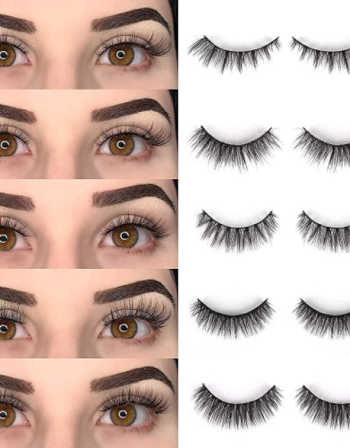 Dropdash magnetic eyelashes pack showing different styles for enhanced eye beauty