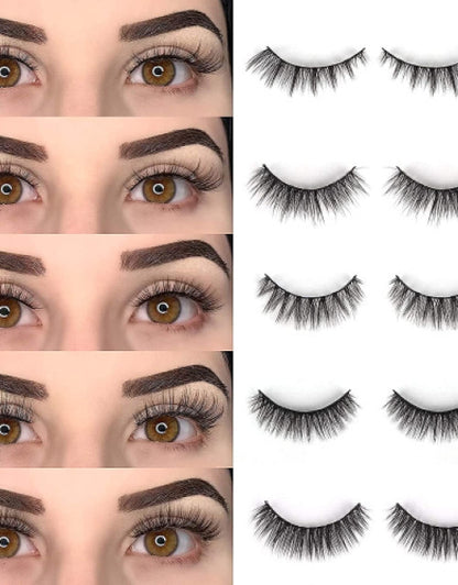 Dropdash magnetic eyelashes pack showing different styles for enhanced eye beauty