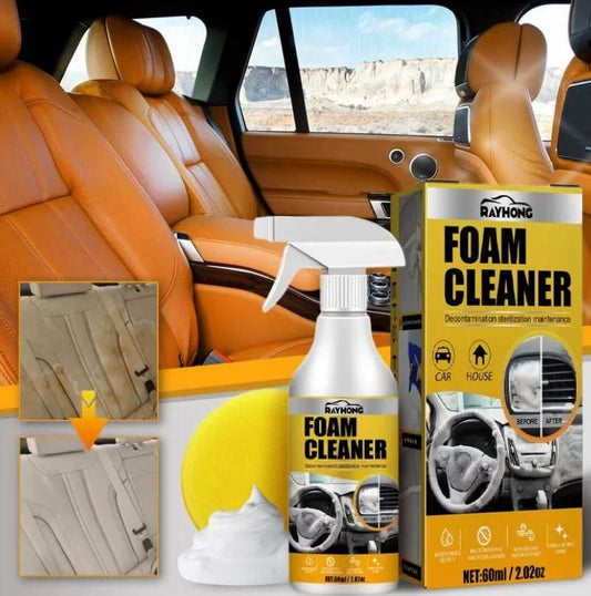P&R Groups multi-purpose foam cleaner in a spray bottle for effective cleaning of car and home surfaces