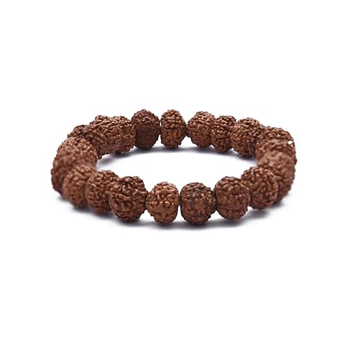 Traditional rudraksha beads accessory bracelet with natural earthy tones and smooth finish